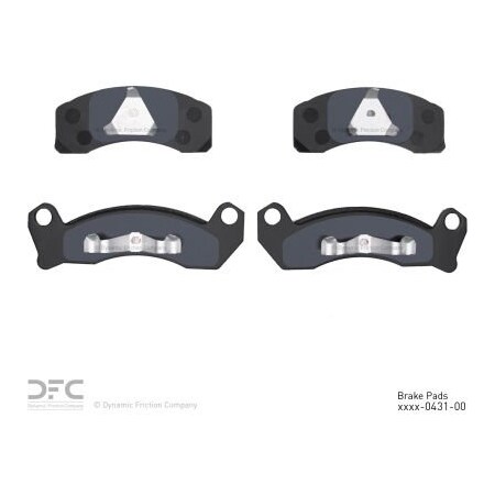 Dynamic Friction Co DFC 3000 Semi-Metallic Brake Pads - 1311-0431-00
